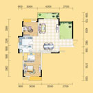盛世东城09-1户型 2室2厅2卫2阳台 118.80平米