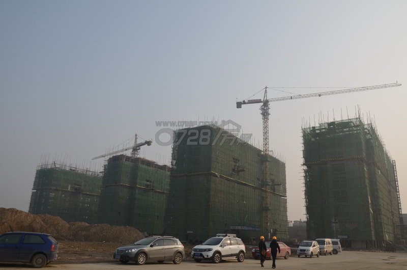 华茂阳光城2015年1月工程进度建设中的二期工程
