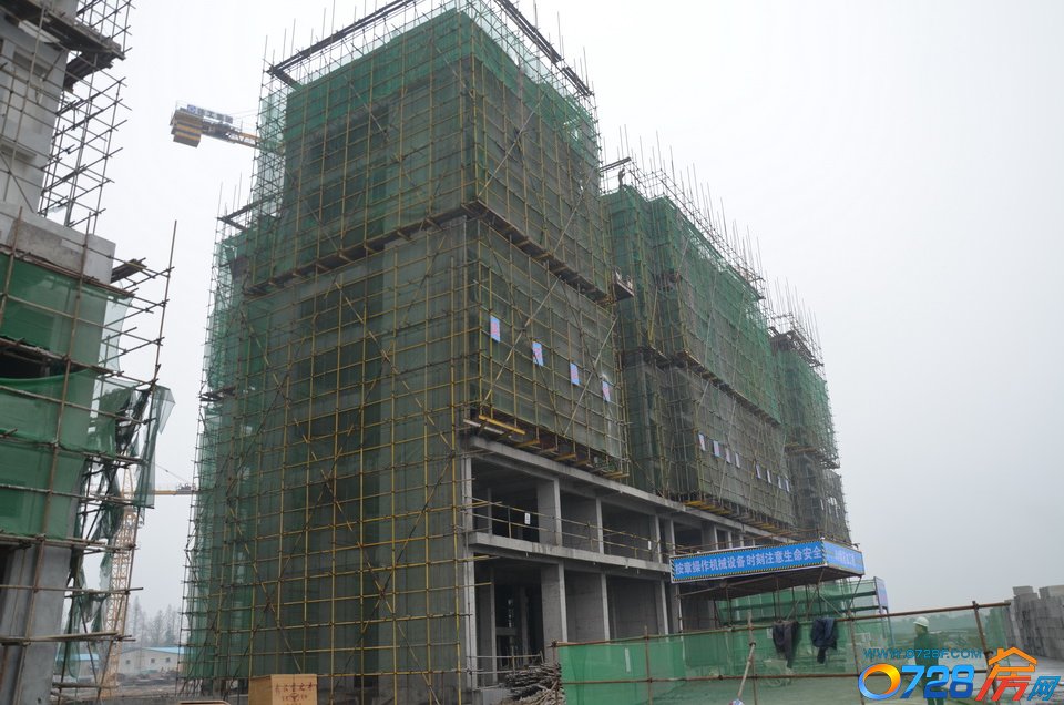 碧水园12月工程进度A栋已建至10层