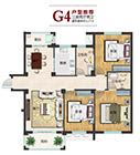华泰丽晶11#G4户型 3室2厅2卫 128.57平米