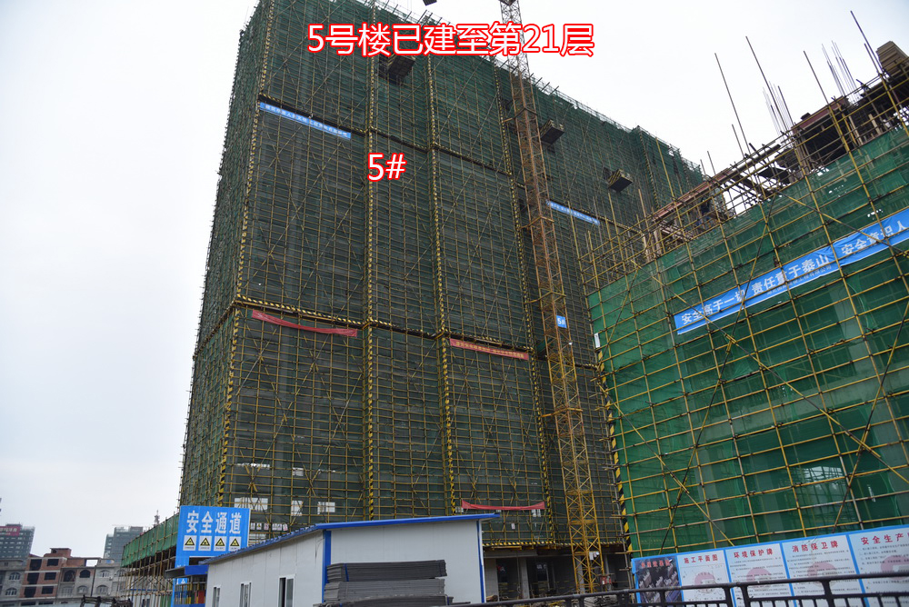 百里.凯旋门2018-3工程进度5号楼已建至第21层.