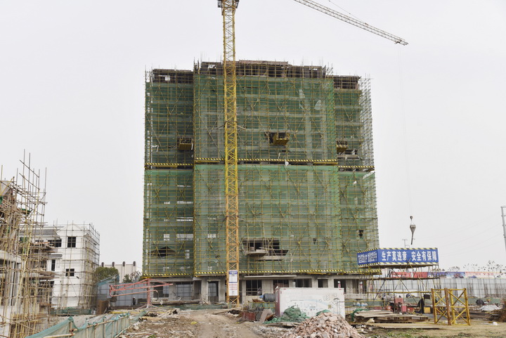 鑫龙·御龙湾2019-1-16工程进度1#楼建至第13层