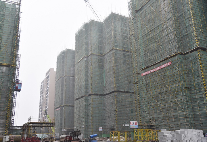 华茂阳光城2019-2-26工程进度7号楼建至第17层