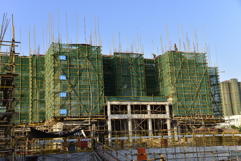 天禧花园2019-7-26工程进度1号楼正在建第6层