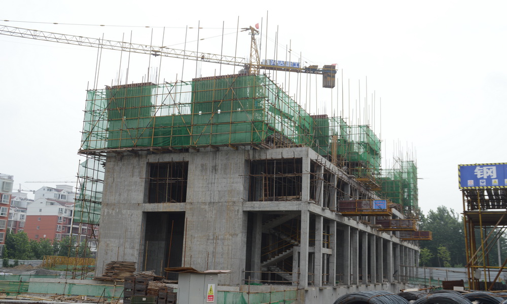 中天国际2019-6-29工程进度2号楼建至第三层.