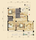 香岸华府二期7A户型户型 3室2厅2卫131.5平米