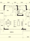 仙桃福星城C2户型户型 3室2厅2卫124.75平米