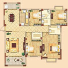  4室户型：4室2厅2卫 面积：144.80㎡ 