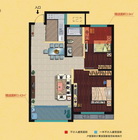中南世纪锦城10#楼A1户型 2室2厅2卫 70平米