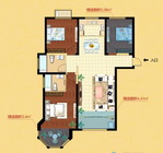 中南世纪锦城4#楼G2户型 3室2厅2卫 125平米
