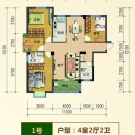 滨江星城001户型 4室2厅2卫 135.16平米