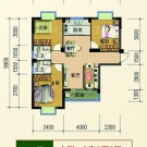 滨江星城001户型 3室2厅2卫 101.38平米