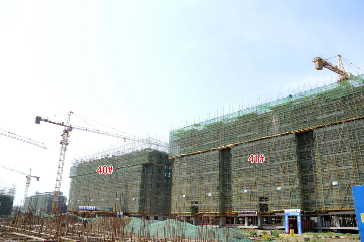 上坤北湖四季2019-3-25工程进度40号楼建至第10层；41号楼建至第10层