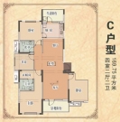 君佳·北湖名居四期C户型户型 4室2厅2卫 169.75平米
