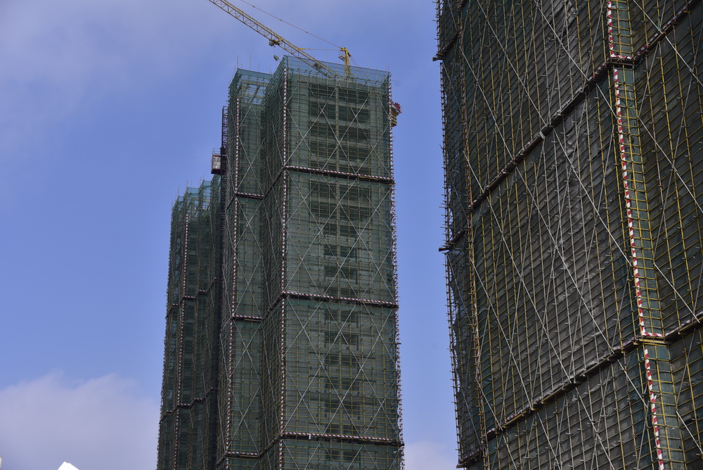 楚天世纪城2019-8-27工程进度2号楼内部隔断即将完工