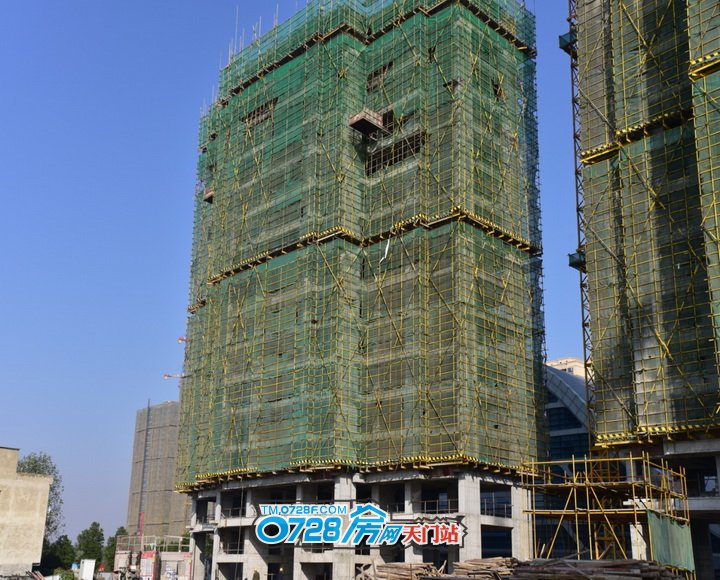 汉旺.世纪城2019-11月-1万达广场工程进度1#楼建至15层
