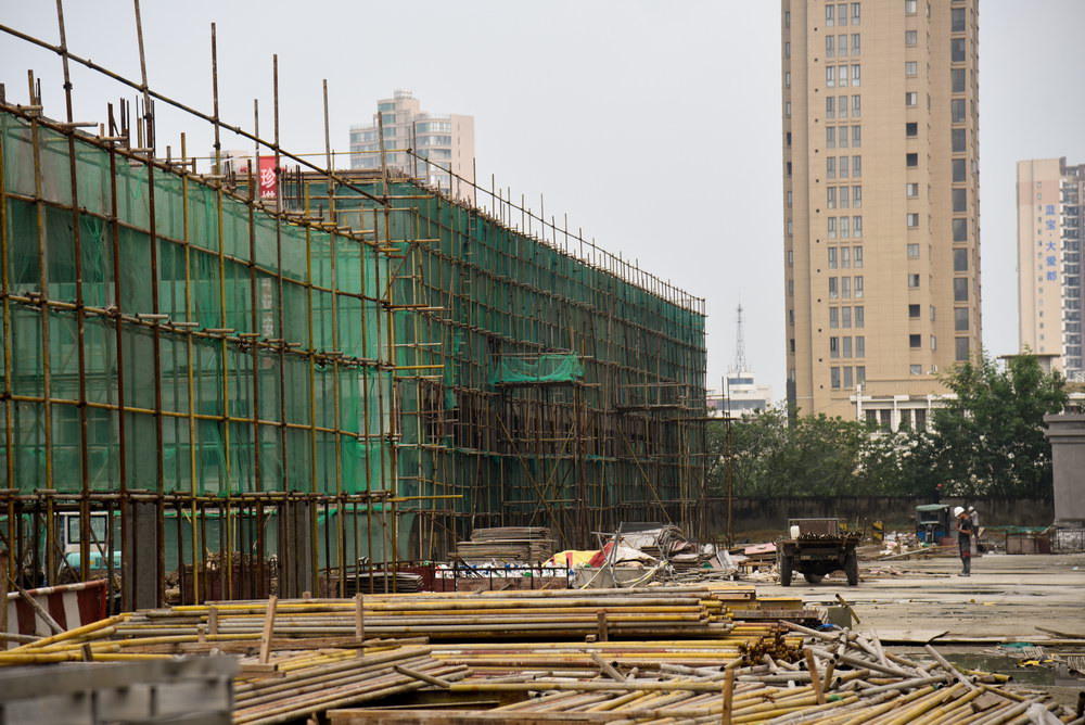 盛世江尚2020年9月工程进度1-2号楼底商已经封顶