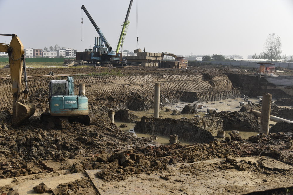 汉旺.世纪城2021年10月D区工程进度14、15号楼正在挖基坑