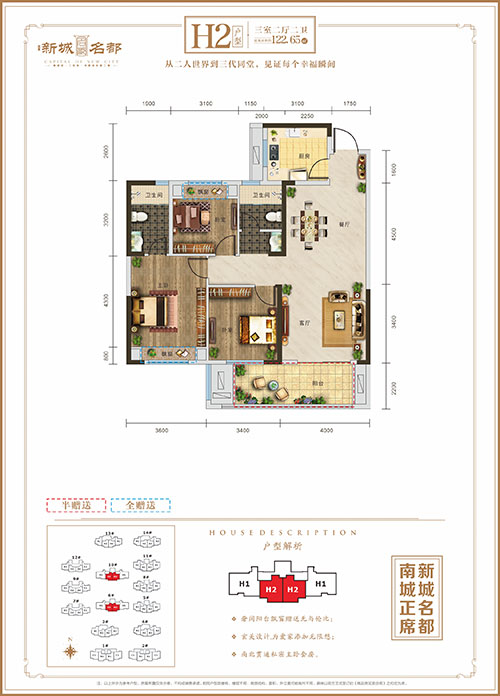 宿迁新城名居户型图图片